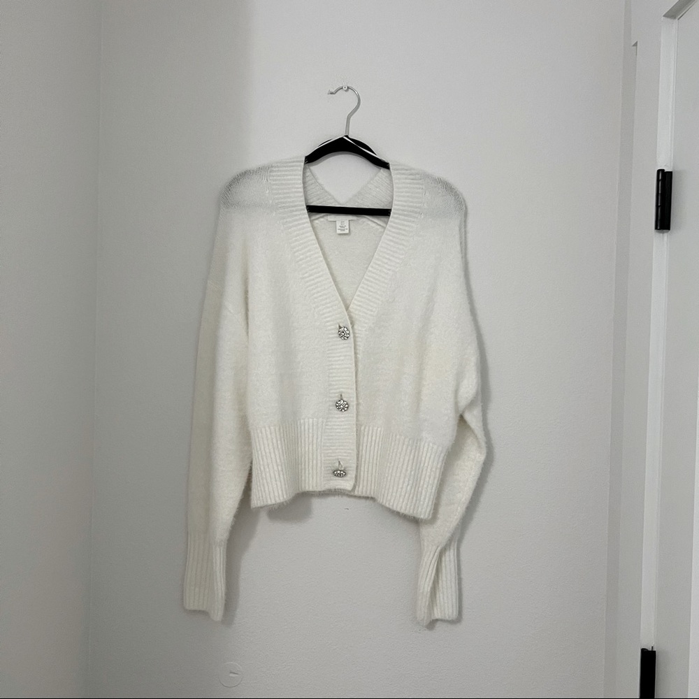 H&M Rhinestone Button Cardigan